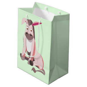Sacola Para Presentes Média Saco de Presente de Burro Baby Rosa - Personalizáv