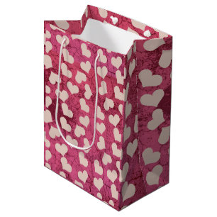Sacola Para Presentes Média Saco de presente de design de Crack do Coração