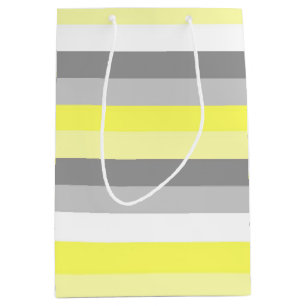 Sacola Para Presentes Média Saco de presente de distribuição amarelo, branco