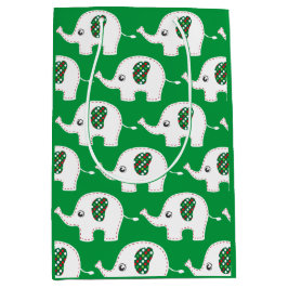 Sacola Para Presentes Média Saco de presente de elefante branco