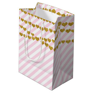 Sacola Para Presentes Média Saco de presente de festa de aniversário com coraç