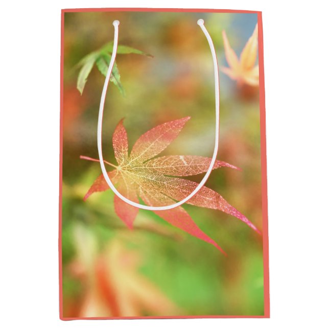 Sacola Para Presentes Média Saco de Presente de Filigrama de Outono (Frente)