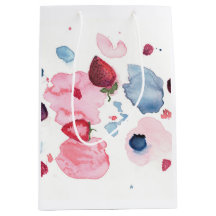 Saco de Presente de Frutas em Aquarela