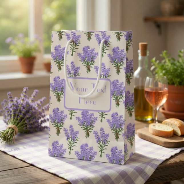 Sacola Para Presentes Média Saco de Presente de Lavanda de Provence (Criador carregado)