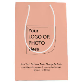 Sacola Para Presentes Média Saco de Presente de Logo Médio Cor da Moda - Tom d