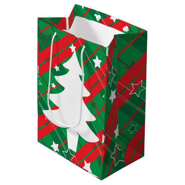 Sacola Para Presentes Média saco de presente de Natal (Frente inclinada)