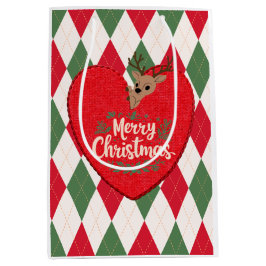 Sacola Para Presentes Média Saco de Presente de Natal Alegre