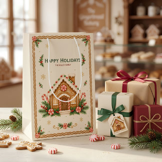 Sacola Para Presentes Média Saco de Presente de Natal Casa de Biscoito de Geng