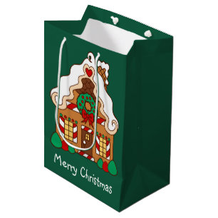 Sacola Para Presentes Média Saco de Presente de Natal Casa de Biscoito de Geng