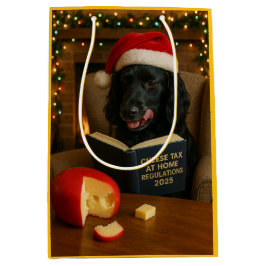 Sacola Para Presentes Média Saco de presente de Natal do Cocker Spaniel Preto