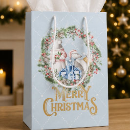 Sacola Para Presentes Média Saco de Presente de Natal do Urso Polar