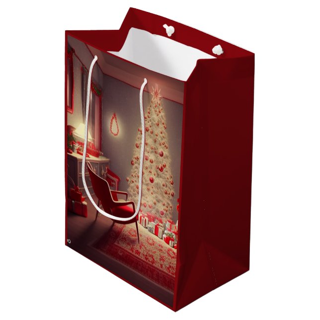 Sacola Para Presentes Média Saco de Presente de Natal Médio (Frente inclinada)