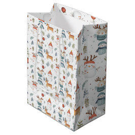 Sacola Para Presentes Média Saco de Presente de Natal Nórdico Escandinavo