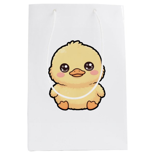 Sacola Para Presentes Média Saco de Presente de Patinho Fofo (Frente)