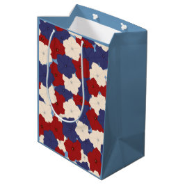 Sacola Para Presentes Média Saco de Presente de Petúnias Patrióticas