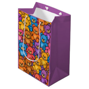 Sacola Para Presentes Média Saco de Presente de Ursos Brilhantes