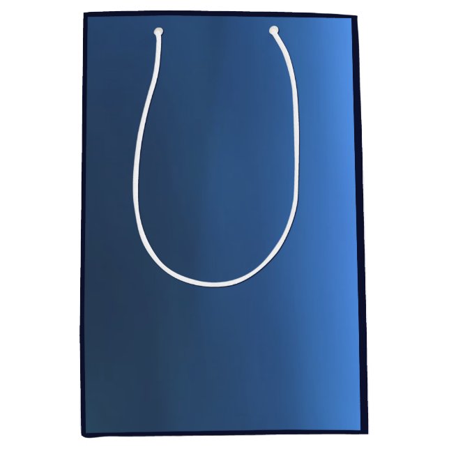 Sacola Para Presentes Média Saco de Presente Denim Blues (Frente)