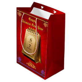 Sacola Para Presentes Média Saco de Presente do Calendário do Ano Novo Chinês