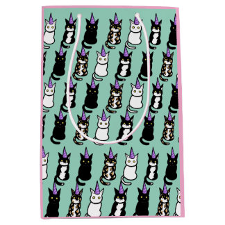 Sacola Para Presentes Média Saco de Presente do Gato de Celebração