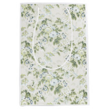 Saco de Presente em Chintz Verde Salvia, Impressão