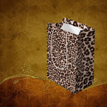 Saco de Presente Estampa de Leopardo Embalagem de 