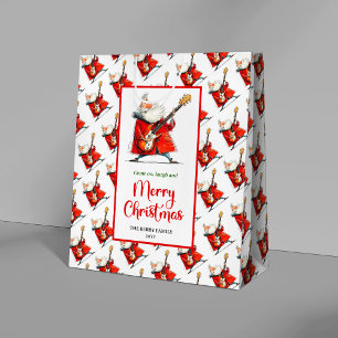 Sacola Para Presentes Média Saco de presente festivo minimalista de Papai Noel