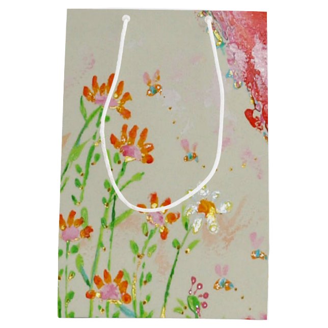 Sacola Para Presentes Média Saco de Presente Fleur (Verso)