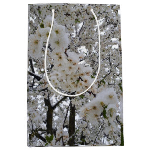 Sacola Para Presentes Média Saco de Presente Flor de Neve