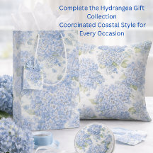 Saco de Presente Floral de Hortênsia Azul