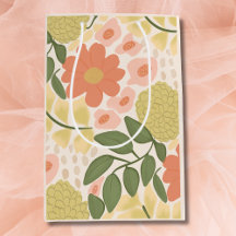 Saco de Presente Floral Desenhado à Mão – Flores C