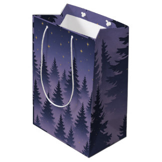 Sacola Para Presentes Média Saco de Presente Floresta da Meia-Noite – Pinheiro