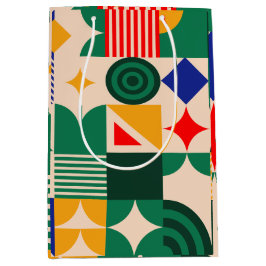Sacola Para Presentes Média Saco de Presente Geométrico Retroativo