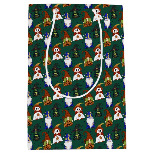 Sacola Para Presentes Média Saco de Presente Gnome-o-Ween (Pequeno) (Frente)