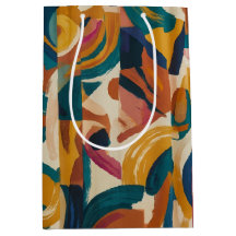 Saco de Presente Médio Abstrato