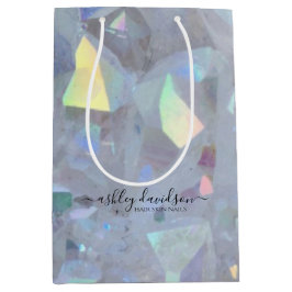 Sacola Para Presentes Média Saco de presente médio de cristal de quartzo com a