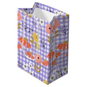 Sacola Para Presentes Média Saco de Presente Médio de Flor de Dólar Laranja