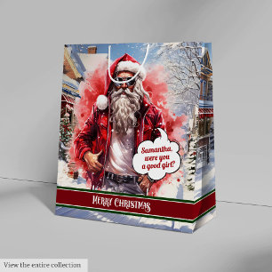 Sacola Para Presentes Média Saco de Presente Médio do Papai Noel Legal Organiz