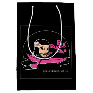 Sacola Para Presentes Média Saco de Presente Médio Logo Canoa Rosa BRJ