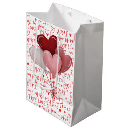 Sacola Para Presentes Média Saco de Presente Médio Love Vibes