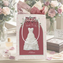Saco de Presente Médio Luxo Dusty Rose Noiva Para