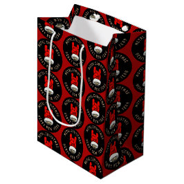 Sacola Para Presentes Média Saco de Presente Médio Natal Heavy Metal