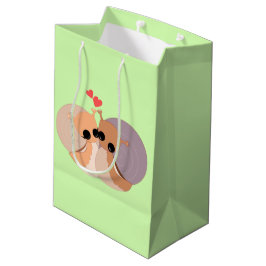 Sacola Para Presentes Média Saco de Presente para Casal de Caracóis - Suas Cor