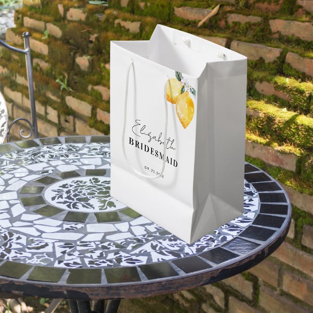 Sacola Para Presentes Média Saco de Presente para Dama de Honra com Limões em  (Criador carregado)