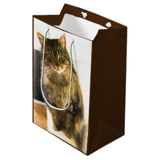 Sacola Para Presentes Média Saco de presente para gatos bonitos