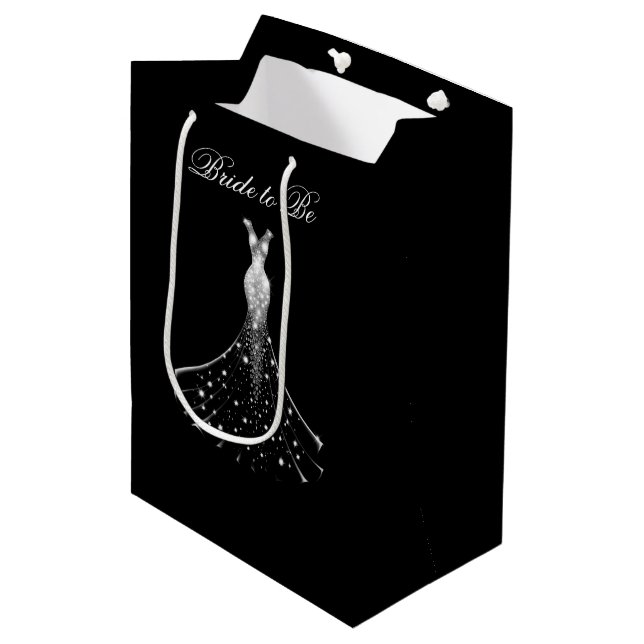 Sacola Para Presentes Média Saco de Presente para Noiva de Casamento (Frente inclinada)