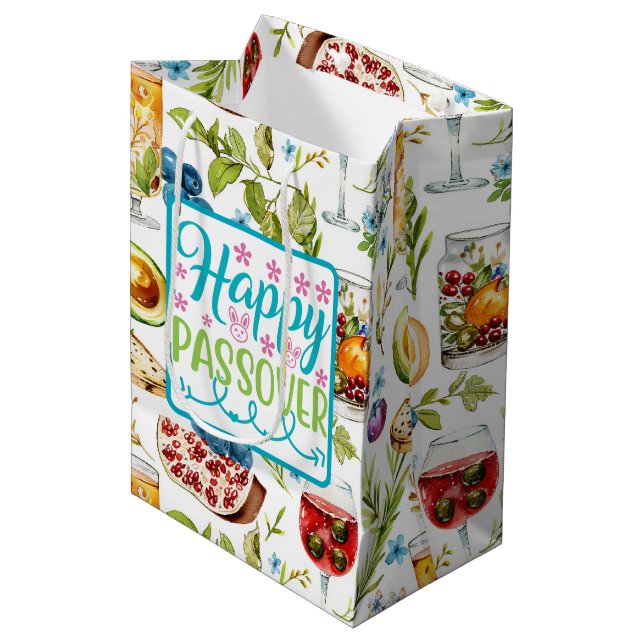 Sacola Para Presentes Média Saco de Presente Páscoa Feliz (Frente inclinada)
