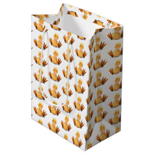 Sacola Para Presentes Média Saco de Presente Pato Feliz e Divertido - Sorriso