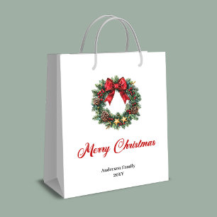 Sacola Para Presentes Média Saco de presente personalizado com grinalda de Nat
