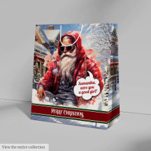 Saco de Presente Personalizado Papai Noel Legal Fe