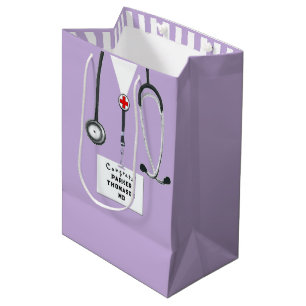 Sacola Para Presentes Média Saco de Presente Personalizado para Médico Médio